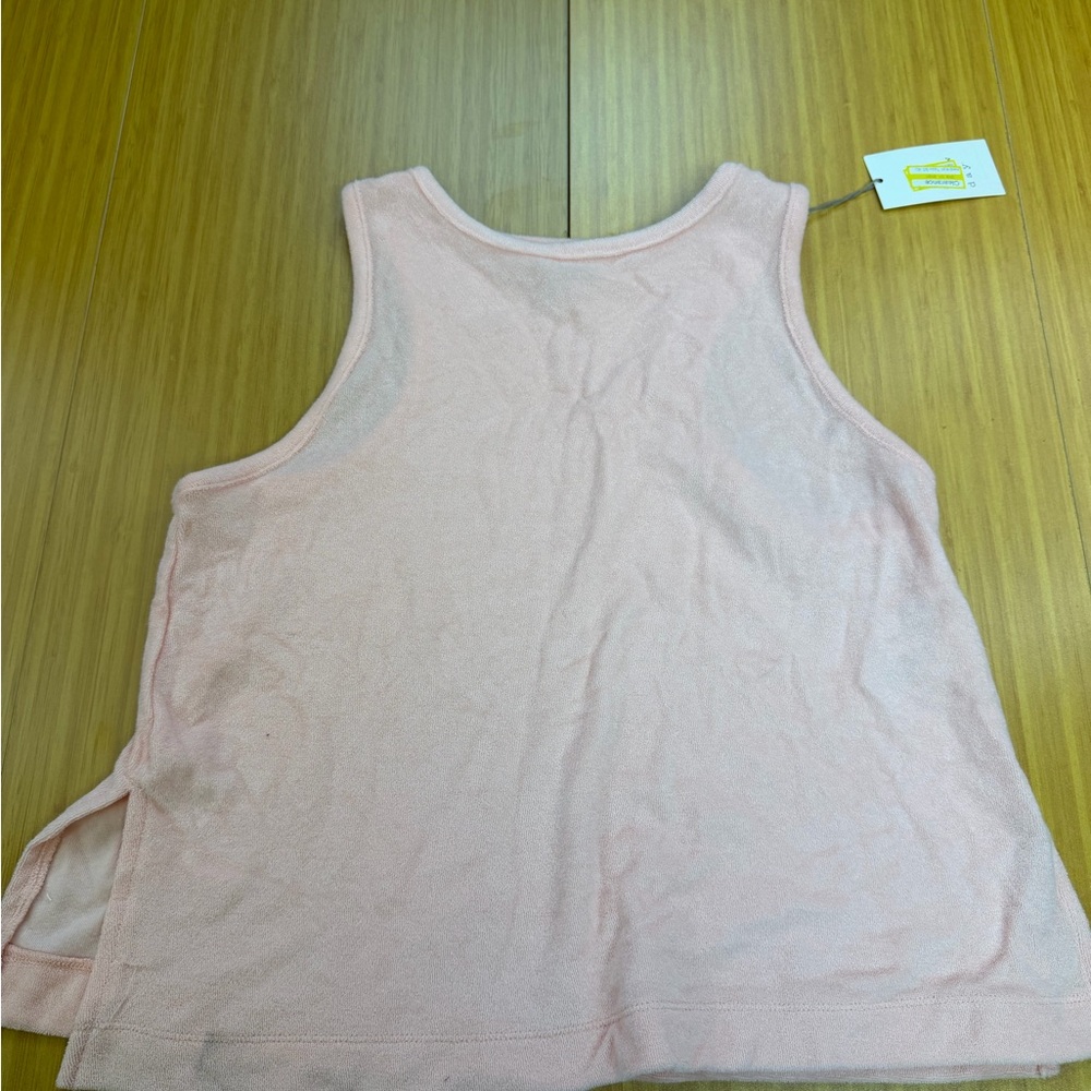Women's Terry Tank Top - A New Day Blush Light Pink Size Medium